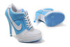 Blue and White Dunk Heels SB Low Shoes for Female