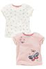 Butterfly And Ditsy Print Tops Two Pack