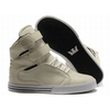 men's supra tk society high tops beige white skate shoes