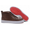 Christian Louboutin Louis Python High Top Women Sneakers Brown