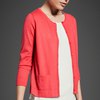 ROUND NECK CARDIGAN WITH COTTON AND SILK GROSGRAIN TRIM