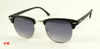 Retro ClubMaster Styles Wayfarer Faded Black Lenses Slim Silver Stud Sunglasses