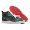 Christian Louboutin Louis Tartan Mens Sneakers Green