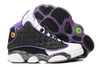 Retro Women Jordan XIII - Black and White Purple - Print Shoes