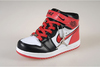 Kids Black/White/Red Jordan Shoes Retro Ⅰ with White & Black & Red Color