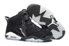 Men Size Basketball Shoes Retro 6 Jordans with Black White