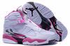 Jordans VIII Retro White - Pink Ladies Style Online