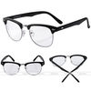 Retro Vintage Unisex Mens Womens Clear Lens Trendy Rock Eyewear Glasses Leopard