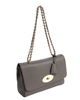 MULBERRY Dark Grey Pebbled Leather Sliding Chain Shoulder Bag