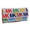 Michael Kors Notebook Wallet Colorful Mk Woven White