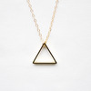 Small Gold Triangle Necklace