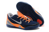 Dark Blue with Orange/Grey Mens Nike NBA Kobe 9 EM Athletic Low-Top Sneakers