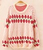 Japanese sweet strawberry designs sweater