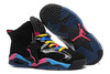 Shop Sale Nike Women Air Jordan 6 Rainbow in Pink/Blue/Black Design Sports Shoes