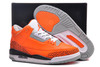 Mens Orange Grey White Michael Jordan Athletic Sneakers - Jordan Retro III (3)