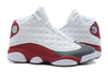 New Arrival White/Team Red/Flint Grey Jordan Retro 13 Basketball Sneaker - Men Style