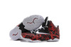 Hot Sale Nike LeBron 11 XI Black/White with Red Graffiti Mens Basketball Shoes