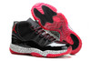 Nike Brand Black/Red Michael Jordan 11 XI Retro "Bred" Basketball Trainers Elephant Glow