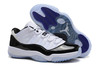 Retro Jordan 11 GS Low Nike Brand Black/White with Dark Concord Colorway Female Trainers "Concord"