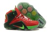 Air Max King James 12 Nike Sport Red/Mystic Green/Lucky Green and White Sneakers