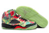 Nike Michael Retro 5 V Limited Edition Black Red Green Glow in the Dark Sneakers - Maple Leaf