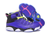 Air Jordan "Womens 6 Rings" Fresh Prince of Bel Air Court Purple/Club Pink - Black/Flash Lime-Nike Athletic Shoes