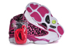 Air Jordan 13 (GS) in Womens Shoes Leopard/Print Pink & White