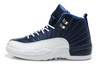 Air Jordan 12 Retro "Obsidian" White And Blue Leather