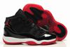 jordan xi black red women sneakers