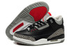 Retro Jordan III3 White Fury Lining Stealth Nike Basketball Shoes-BlackGrey CementRed