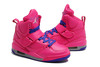 High Cut Female Michael Jordan Flight 45 Shoes in Vivid Pink/Grey Color