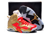 Nike Air Michael Jordan Retro VI 6 "Gold Blooded" Sports Footwear for Men in Colorway Black White Red and Gold