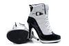 Womens Jordan High Heel Boots 11 In Black And White Color