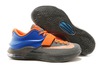 KD 7 Nike Zoom Kevin Durant Grey/Blue with Orange Sports Footwear for Men