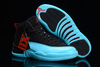 New Nike Jordan Shoes 12 (XII) In Black & Gamma Blue Design For Male