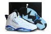 Womens Retro Jordan 6 Black/Sport Blue-White Ladies Trainers Online Sale