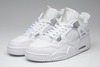 Nike Jordan Retro 4 "Pure Money" Silver/White Color Mens Basketball Shoes