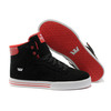 Supra Vaider High Top Skate Shoe Black White Red