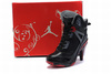 female jordan high heels shoes 3.5 black and red