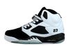 Women's Air Jordan 5-"Oreo" White/Black Shoes