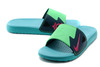 Solarsoft KD Men Size Slide Sandals Nightshade/Vivid Pink With Light Lucid Green Color