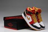 Mens Michael Jordan Retro 1 "Ignite Shanghai" Edition White/Sport Red/Gold Dust with Black Colorway Training Shoes