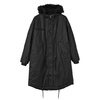 Monki Faux Fur Hooded Parka black