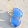 Blue onyx earrings