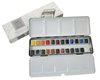 Winsor & Newton Artists' Water Colour Half Pans Light Weight Metal Box (Pack of 24)