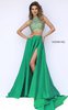 Two-Piece Emerald Sequins Prom Gown Sherri Hill 32020