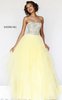 Senior Sequins Sherri Hill 11085 Yellow Prom Dress 2015