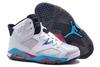 Silver White Blue with Red Colorway Nike Air Jordan Retro VI 6 S