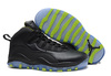 Retro Air Jordan 10 X In Black Cool Grey Anthracite Venom Green Colors For Mens