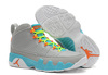 Air Jordan 9 Retro GS Female Basketball Shoes(Wolf Grey Neon Orange Mint Candy)